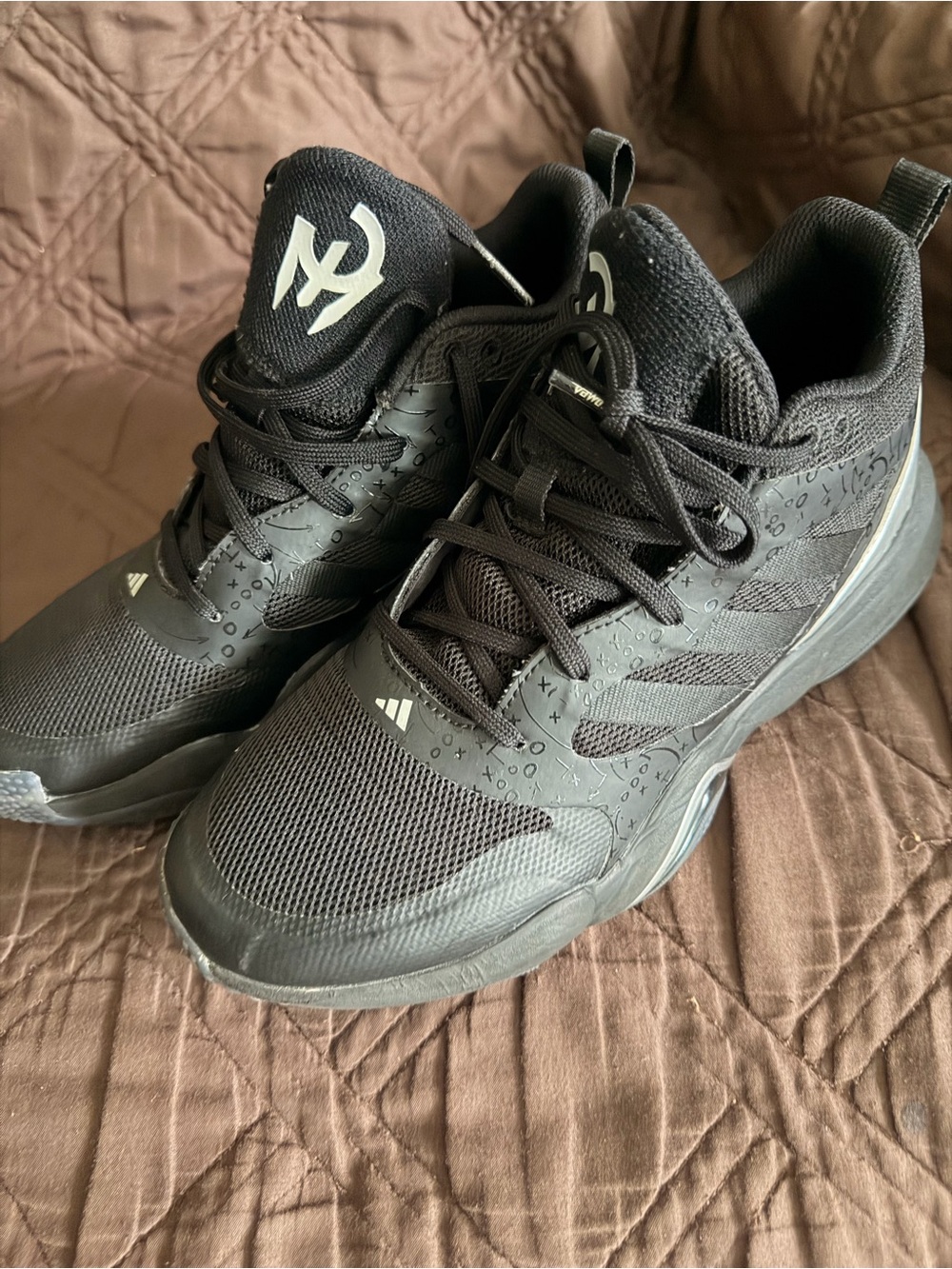 adidas Kids Black Athletic Training Shoes